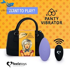 Вибратор в трусики FeelzToys Panty Vibrator Purple с пультом ДУ, 6 режимов работы, сумочка-чехол